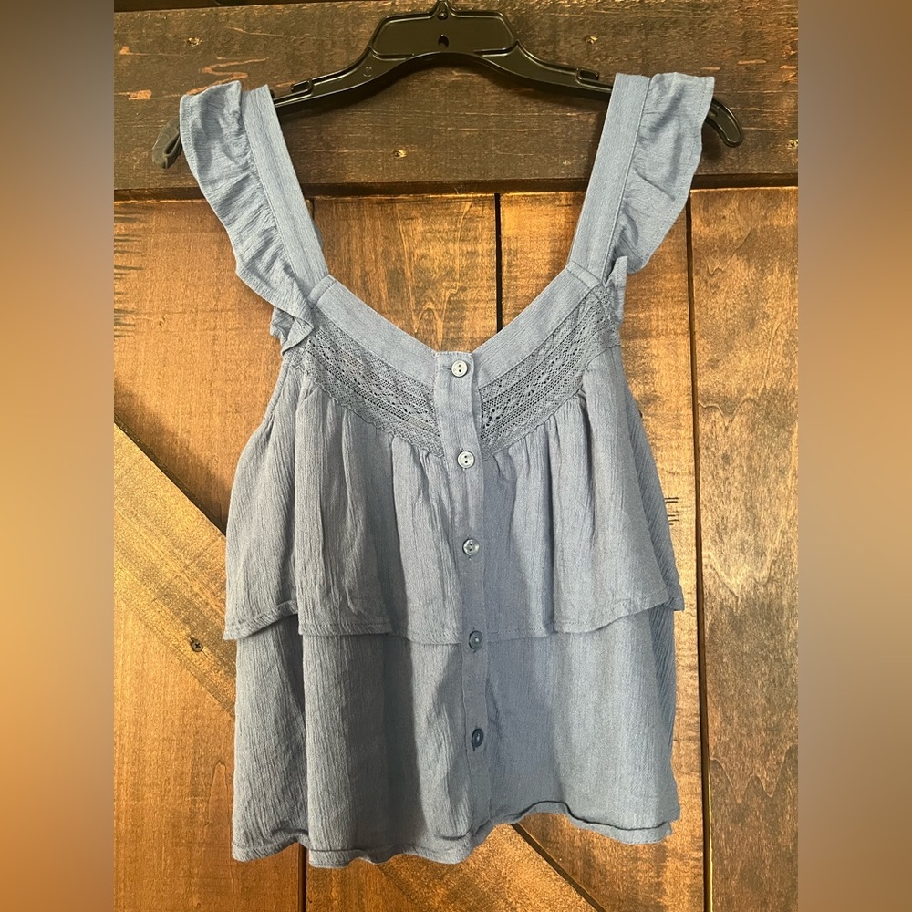 Blue American Eagle top, size small